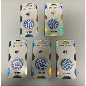PopSockets PopGrip Checker Cell Phone Grip & Stand - Blueberry Checker 5 Pk